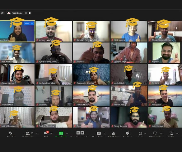 Group of students in front of building