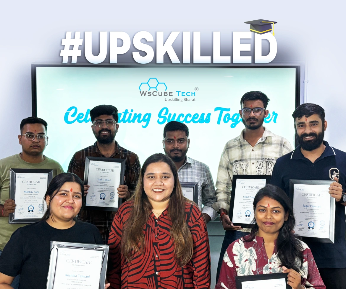 Upskilled students with certificates
