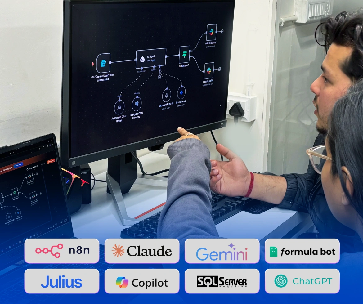 Students using real tools