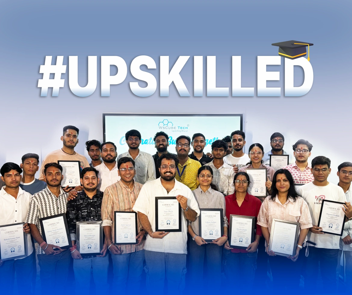 Upskilled students with certificates