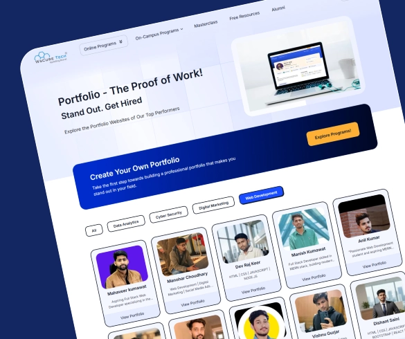 Portfolio creation session