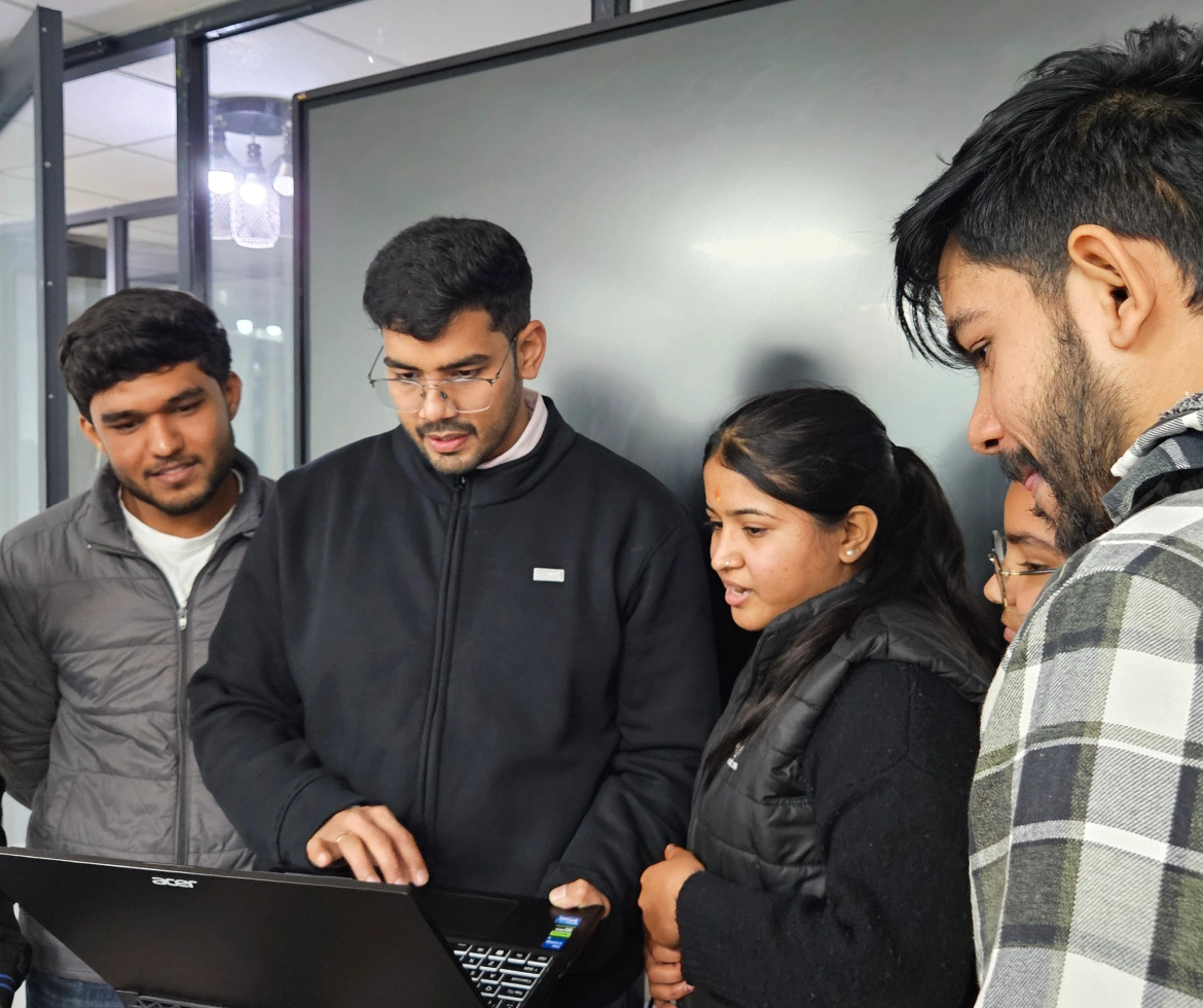 Upskilled students with certificates