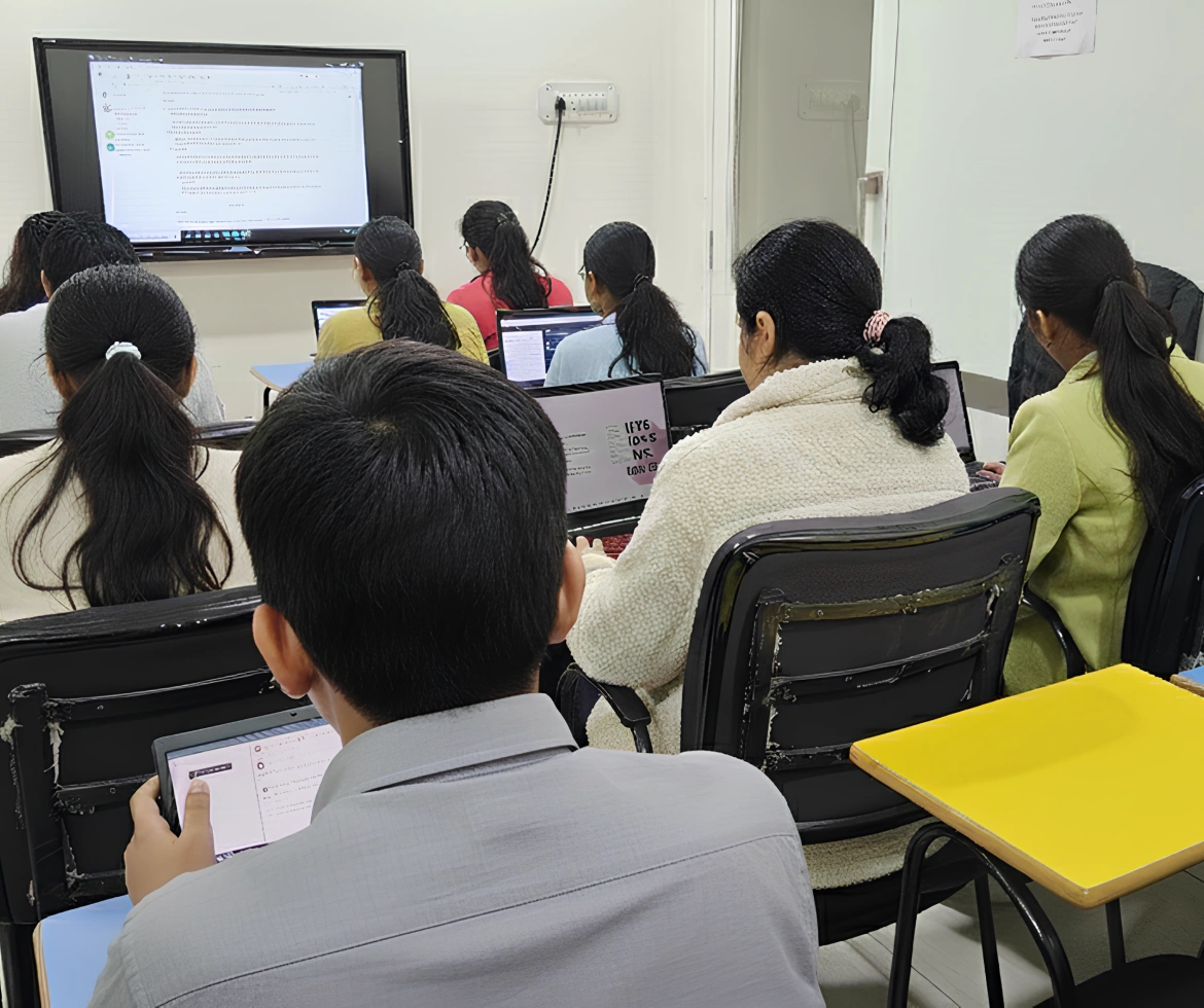 Students using real tools